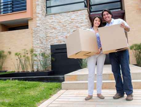 Removal van loaded for flat removals in Edgware