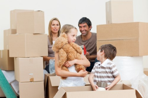 Packed moving van for local removals in Edgware street